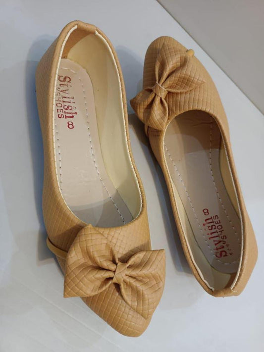 Women's Rexine Casual Pumps (Light Brown)
