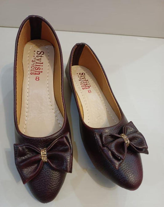 Women's Rexine Casual Pumps (Dark Purple)