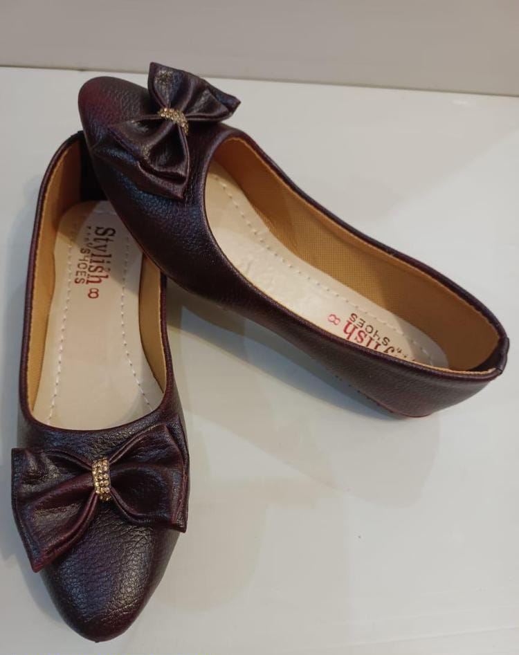 Women's Rexine Casual Pumps (Dark Purple)