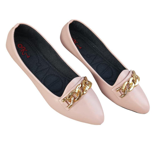 Women's PVC Casual Pumps (Light Pink)