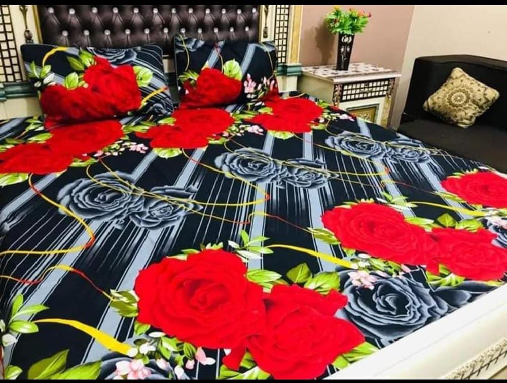 Crystal Cotton Printed Double Bedsheet