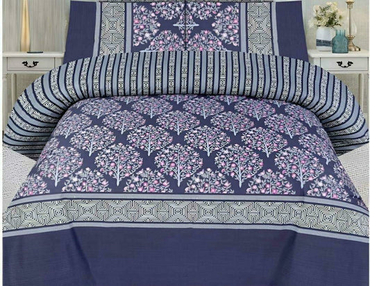 Purple Printed Comforter Set - 6 Pcs King Bed Collection
