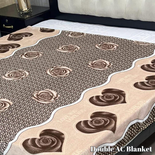 Cozy Multicolor Printed FleeceBlanket for Double Bed (Skin)