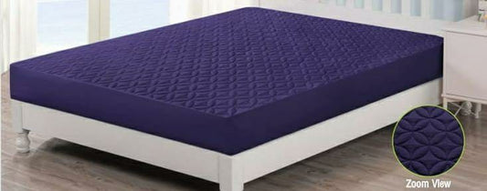 Waterproof Quilted Mattress Cover for King Bed (Purple)