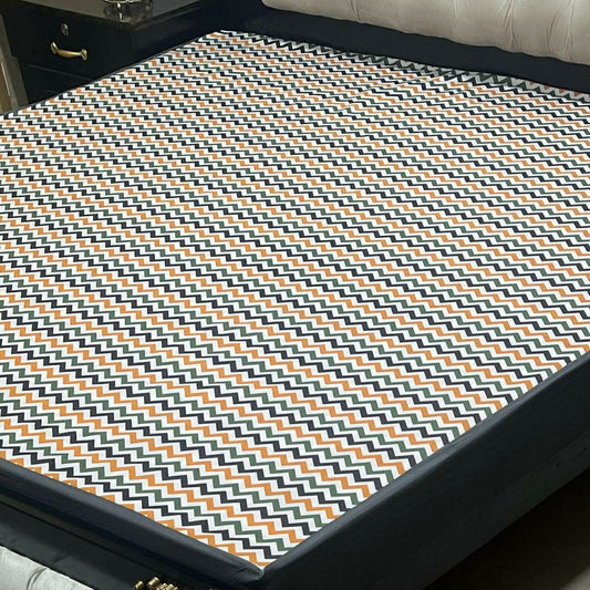 Waterproof PU Printed Mattress Cover for Double Bed (Multi)