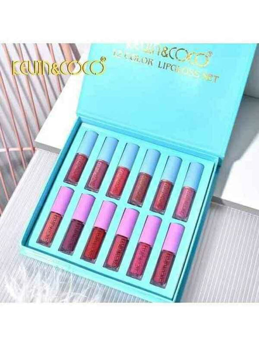 Glossy Finish Multicolor Lipstick Set - 10 Pcs of High Pigmented Creamy Perfection