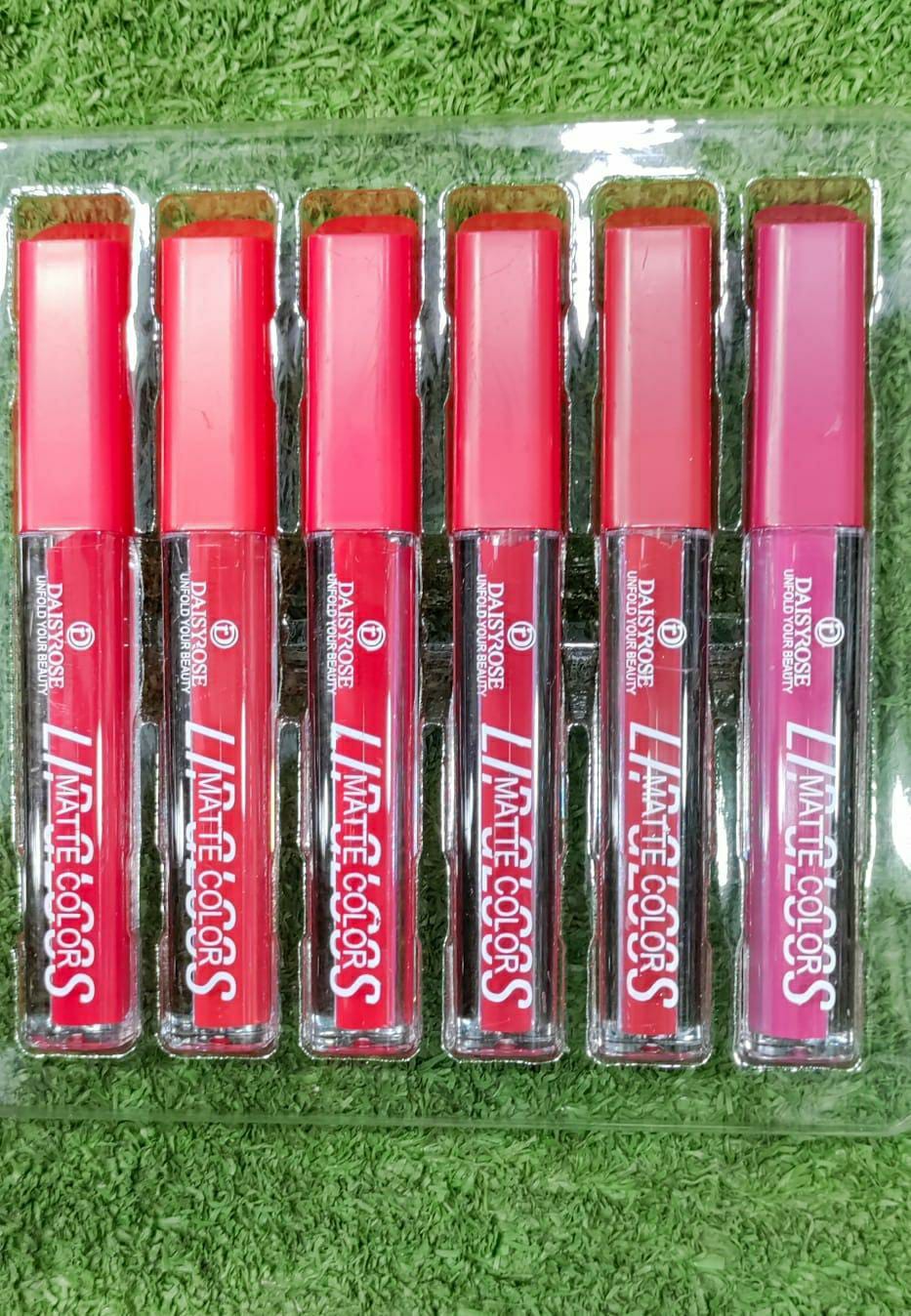 Moisturizing Smudge Proof Lip Gloss - 6 Pcs Glossy Finish in Red & Pink