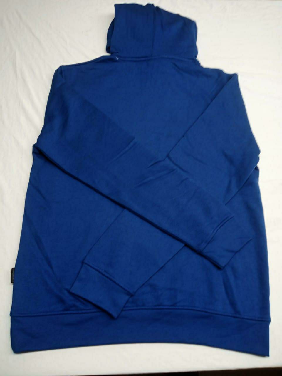 Men's Fleece Printed Hoodie - Comfortable and Stylish Outerwear (Blue)