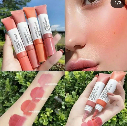 Waterproof Liquid Blusher - 3 Shades with Buildable Color (1 Pcs)