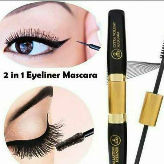 Volumizing Waterproof Mascara - Smudge Proof Black Formula for Luscious Lashes