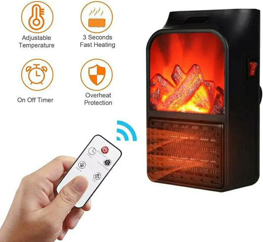 Portable 900W Electric Heater - 1 Pc Space Heater for Home