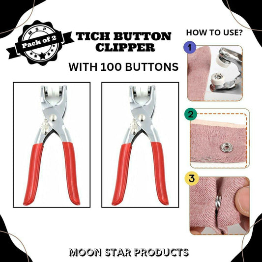 Tich/Snap Button Machine - Pack Of 2