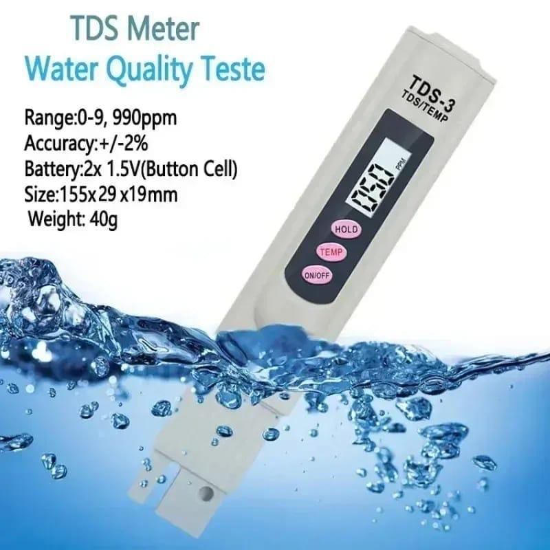 Portable TDS Meter - 1 Pc ABS Plastic Water Quality Testing Device