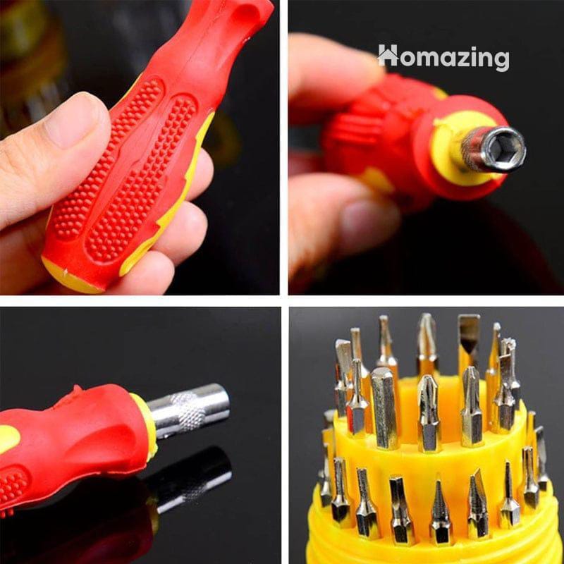 31 Pcs Multicolor Portable ABS Plastic Screwdriver Set