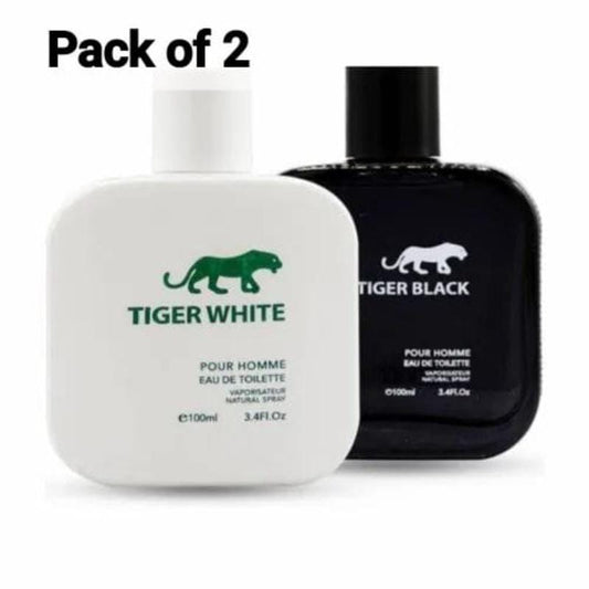 Tiger White And Black Perfume, 100ml - Pack of 2