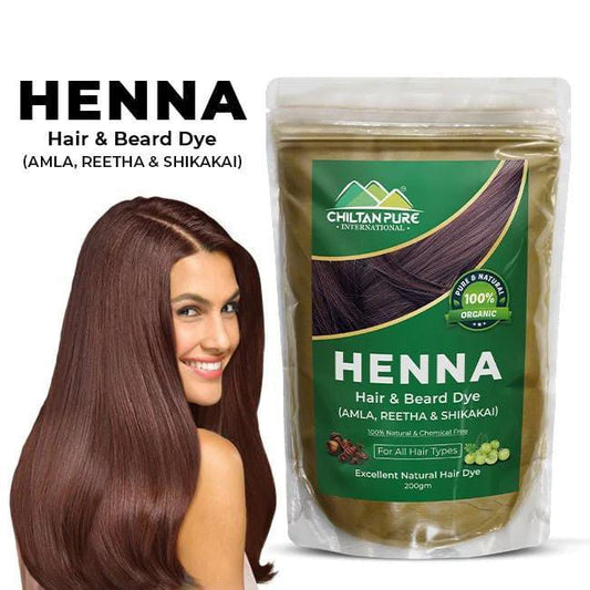 Henna Hair And Beard Dye (Amla, Retha, Shikakai)