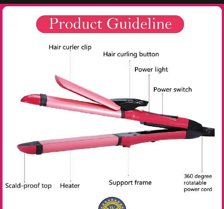 2 In 1 Hair Straightener And Curler