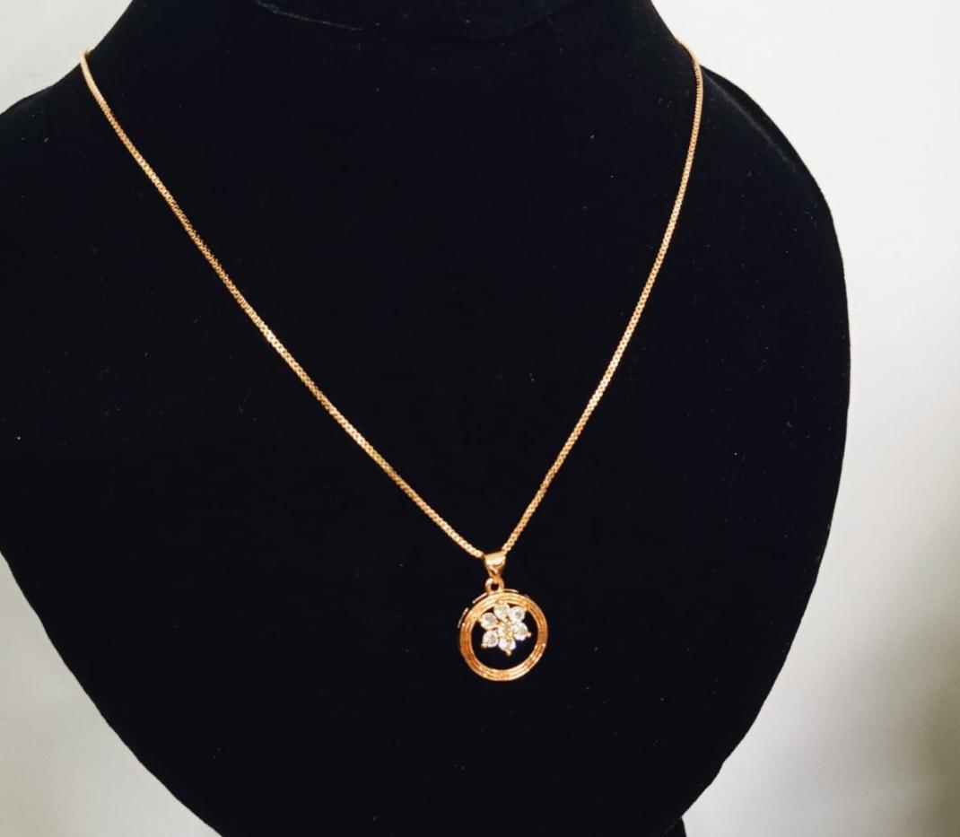 Flower Shaped Gold Plated Pendant