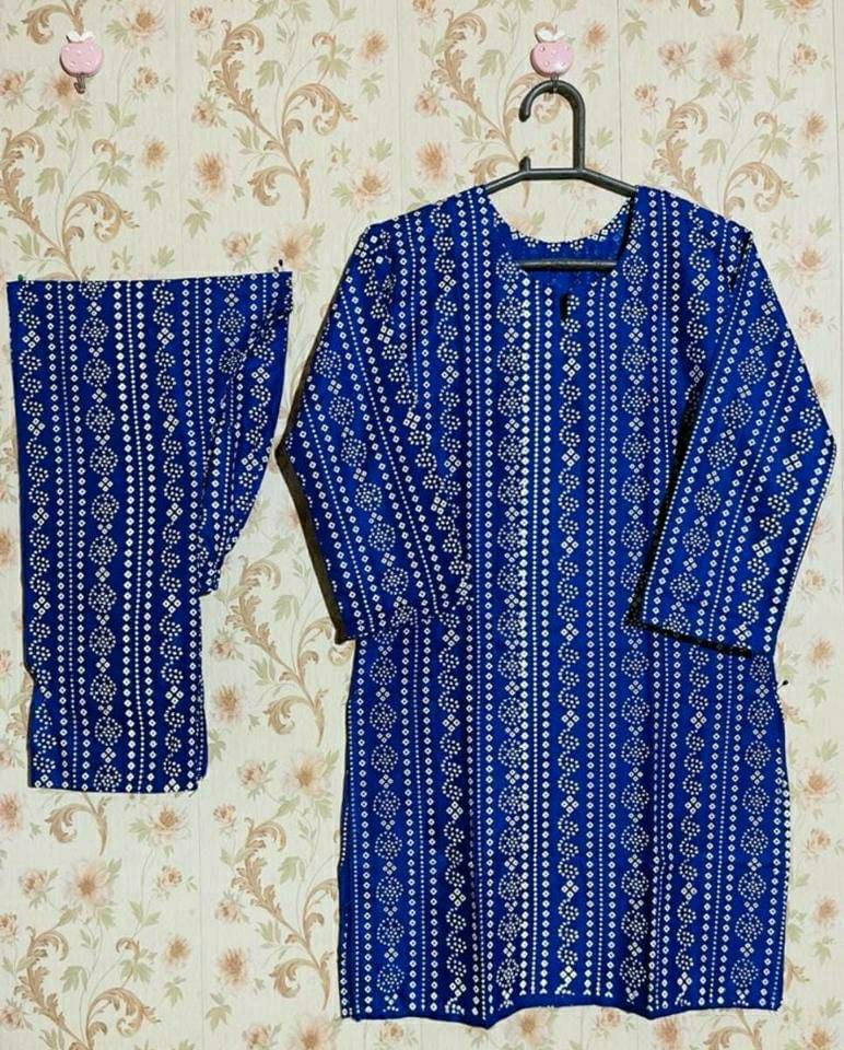 2 Pcs Lelan Chunri Suit