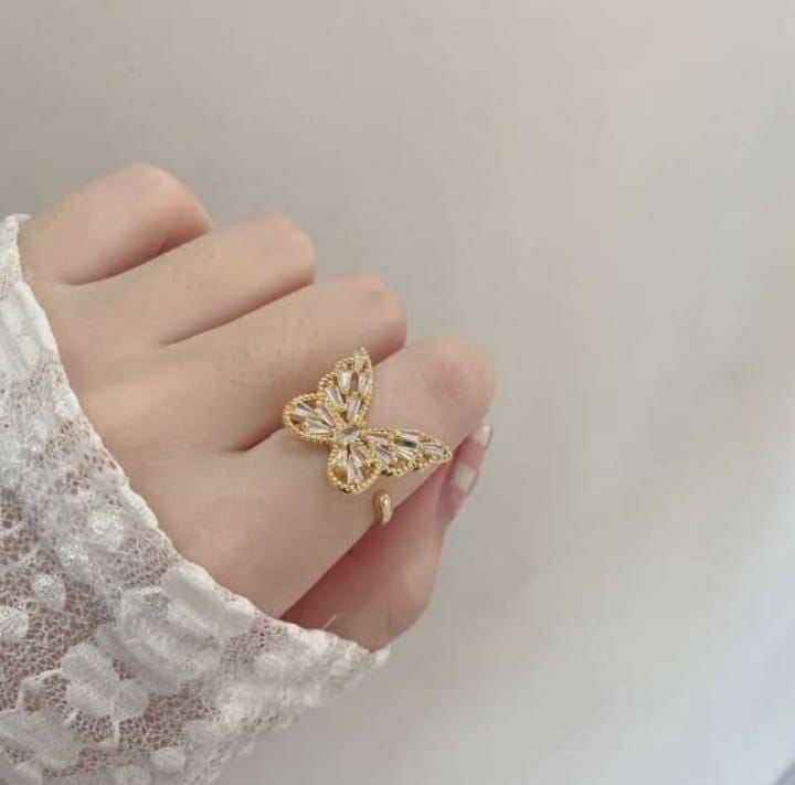 Butterfly Design Zircone  Ring