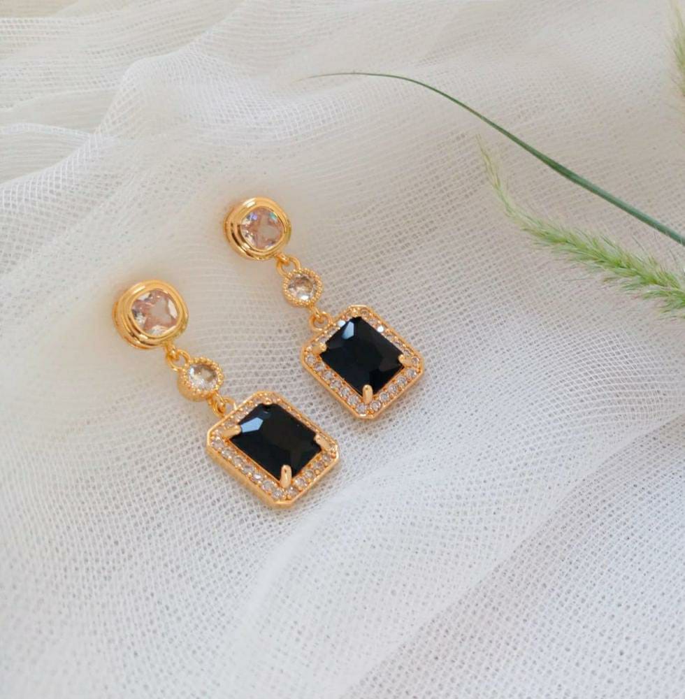 Gold Plated Zircon Earrings