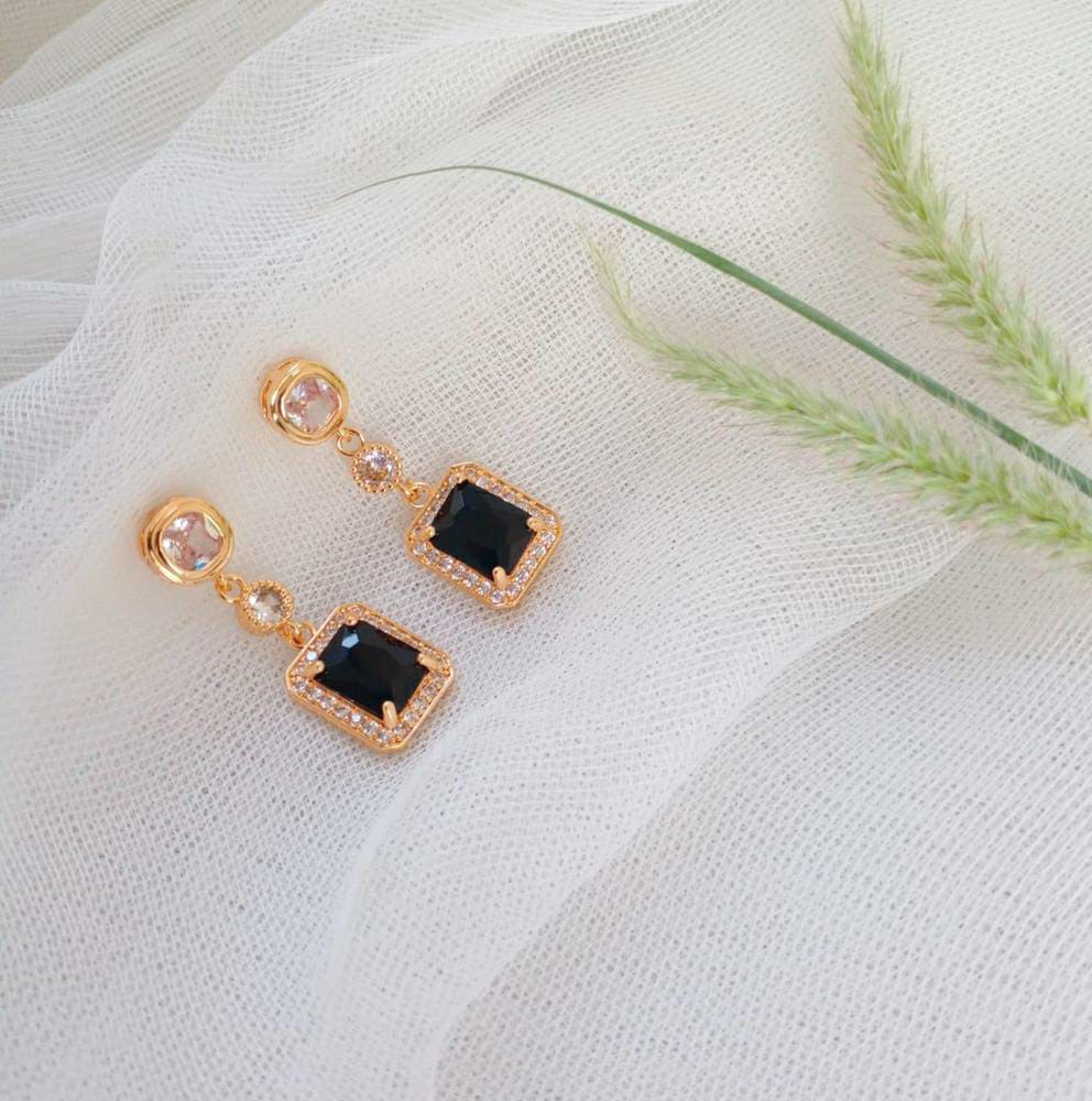 Gold Plated Zircon Earrings