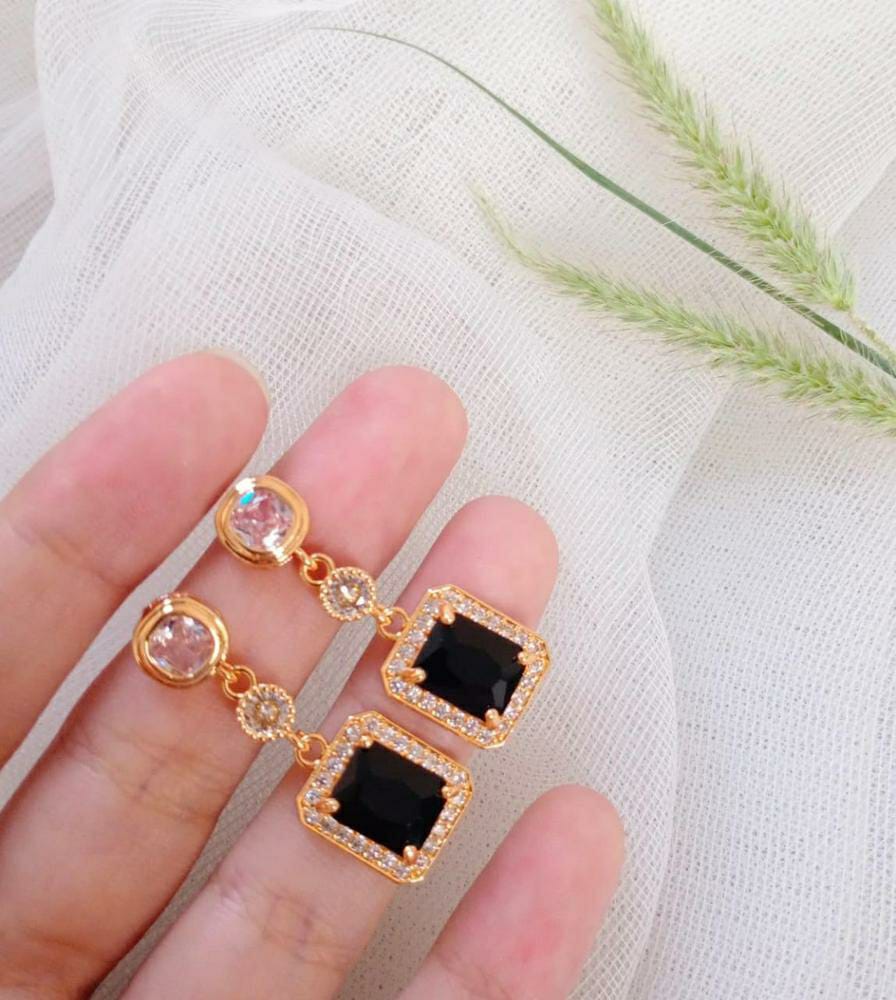 Gold Plated Zircon Earrings