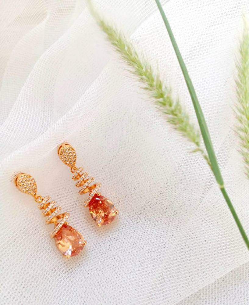 Gold Plated Zircon Earrings