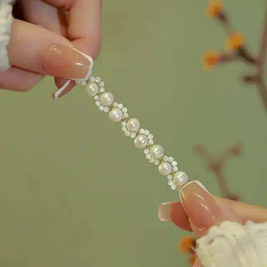 White Pearl Beads Beautiful Bracelet For Women's Girls - Pack Of 2