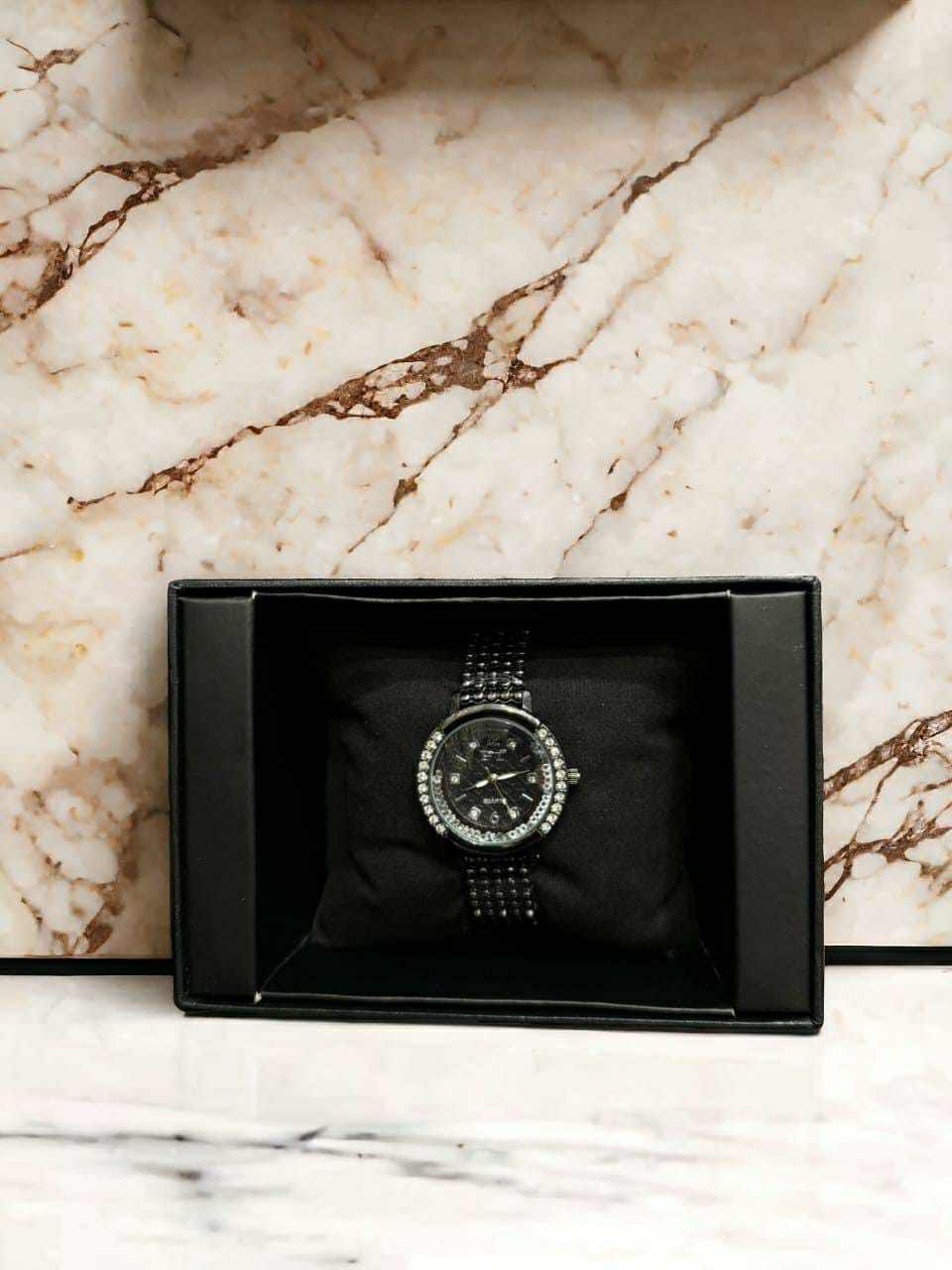 Stones Ladies Chain Watch