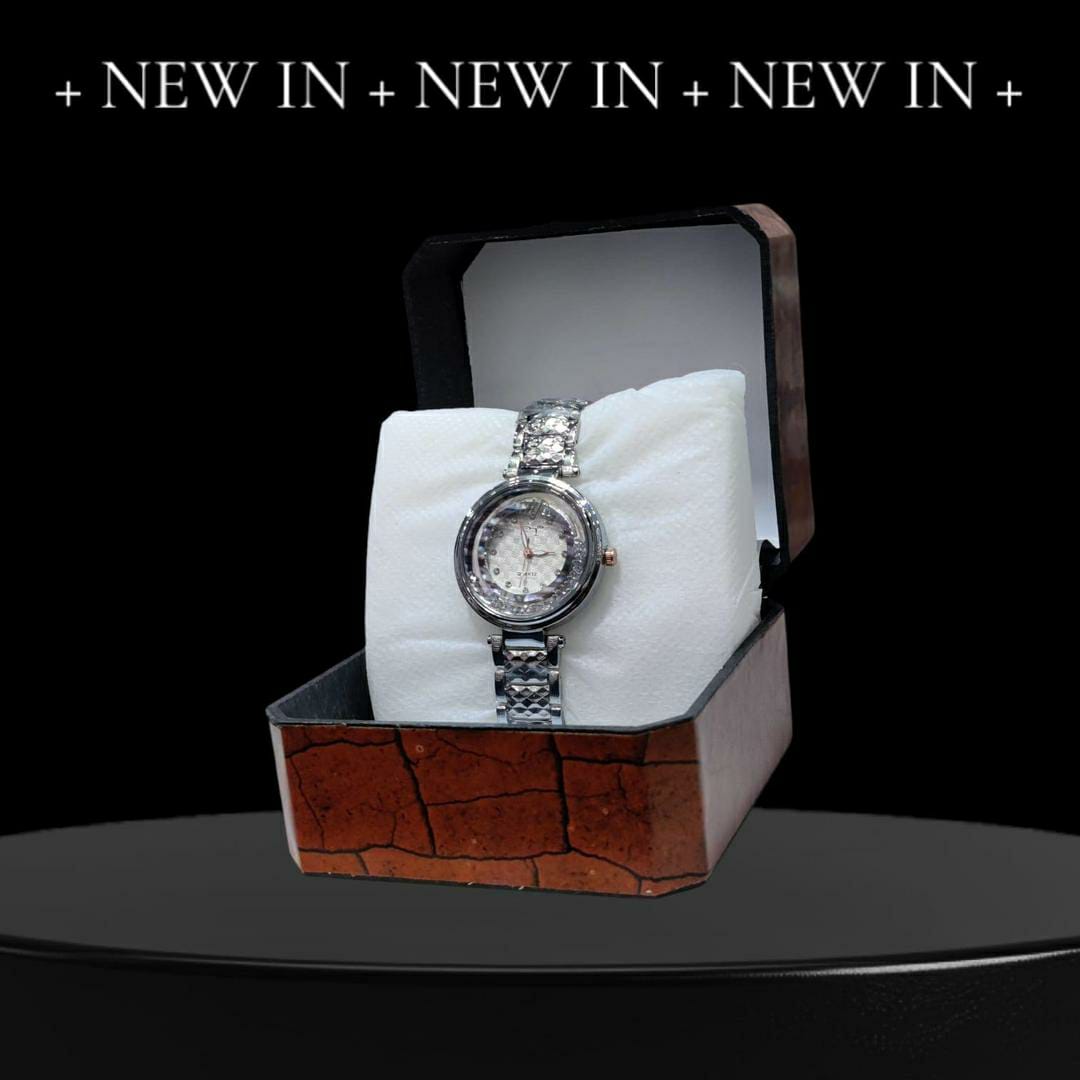 Women's Fancy Chain Strap Watch (Silver)
