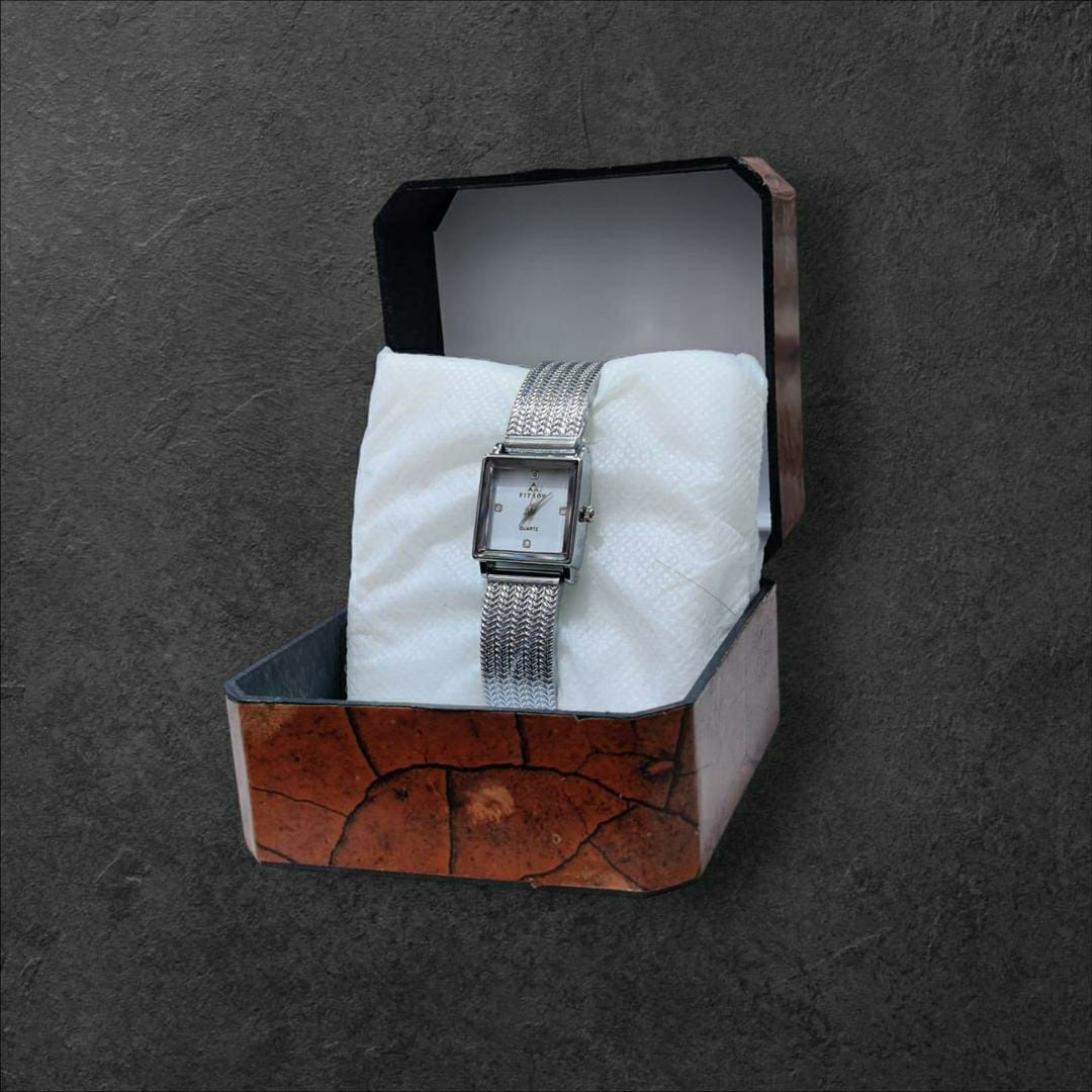 Women's Chain Strap Formal Watch (Silver)