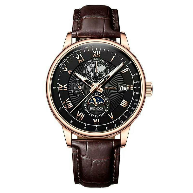 Three Eye - Calendar - Sun - Moon - Men's Watch