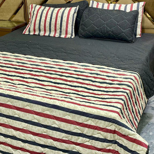 6 Pcs Cotton Printed Comforter Set for King Size Bed (Multicolor)