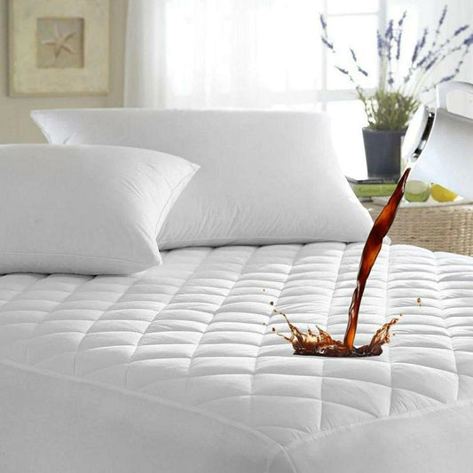 Cotton Plain Double Bed Mattress Cover