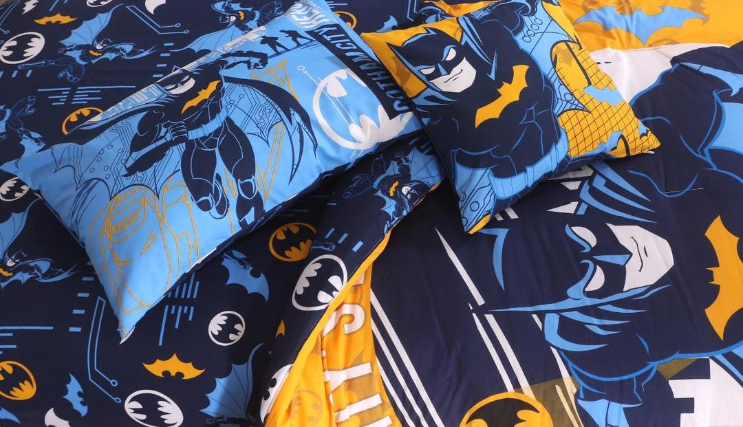 4 Pcs Cotton Printed Comforter Set (Blue,Yellow Design)