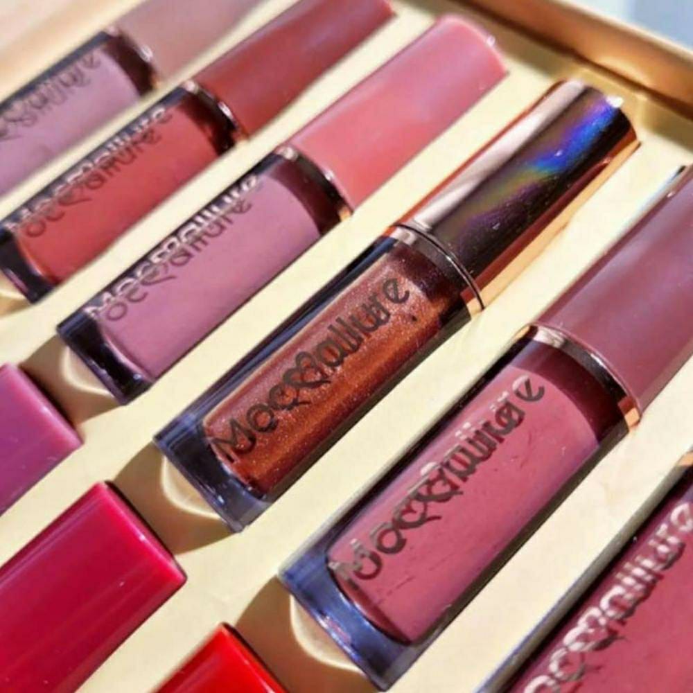 12 Pcs Smudge Proof Matte Liquid Lip Gloss Set - Long-lasting Vibrant Colors