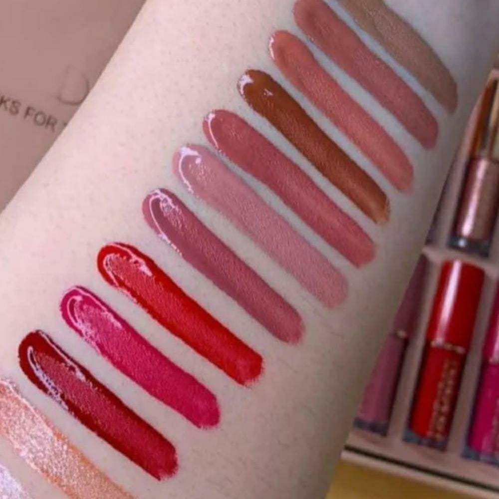 12 Pcs Smudge Proof Matte Liquid Lip Gloss Set - Long-lasting Vibrant Colors