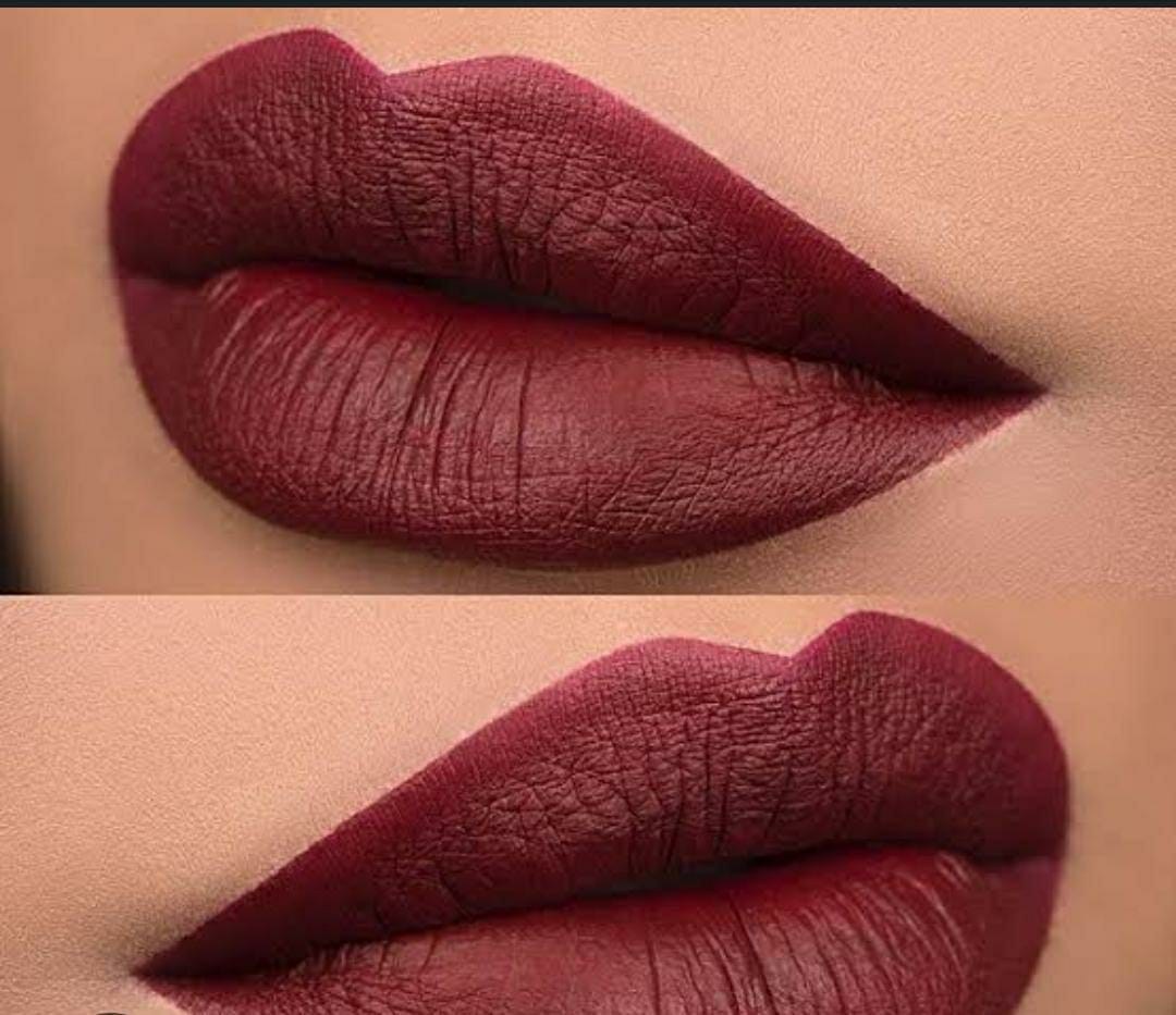 High Pigmented Matte Finish Lip Gloss - Maroon - 1 Pcs