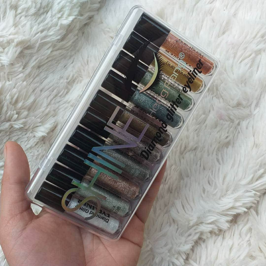 Matte And Glitter Eyeliner - Pack Of 10