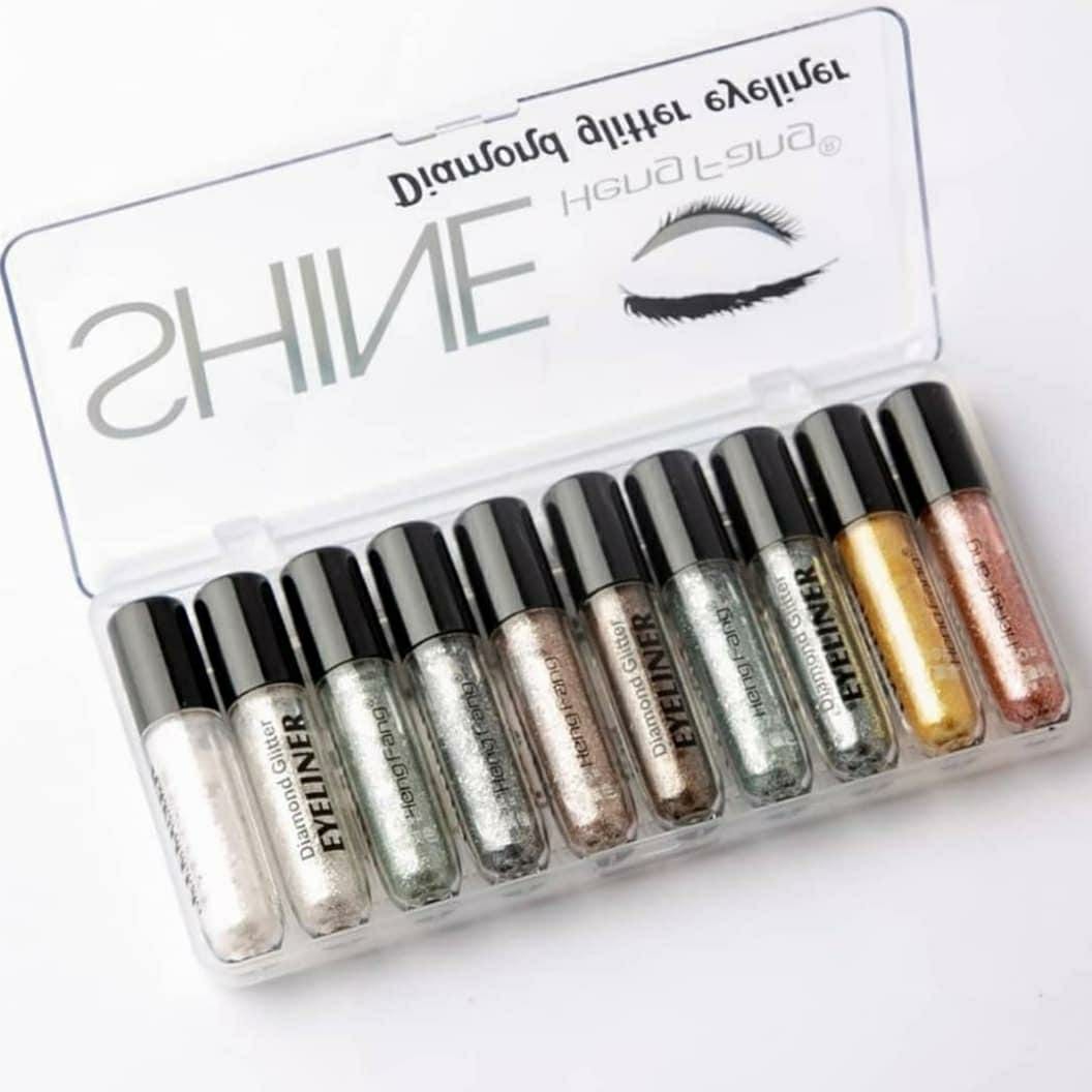 Matte And Glitter Eyeliner - Pack Of 10
