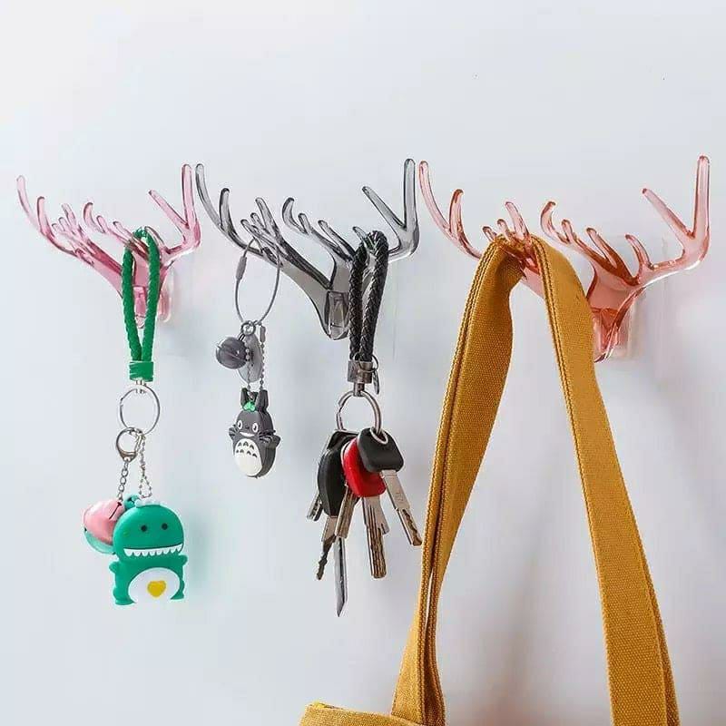 2 Pcs Deer Wall Hanging Hooks