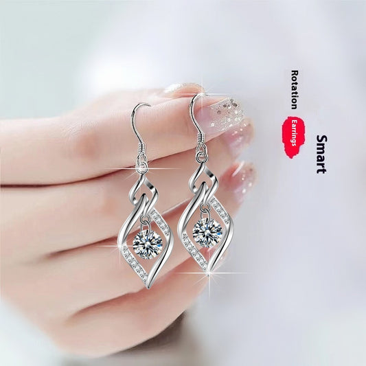 New Twist Water Drop Rotating Earrings For Women