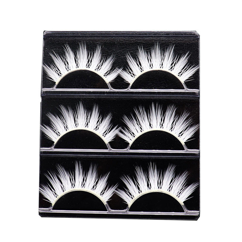 Colorable COS White Long False Eyelashes