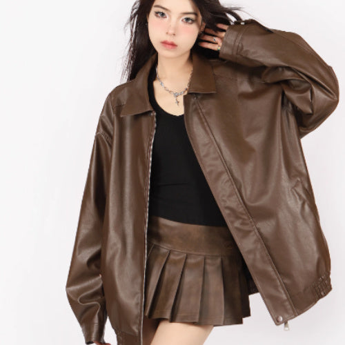Retro Minority Design Sense A- Line Pleated Skirt High Waist Hot Girl Slimming