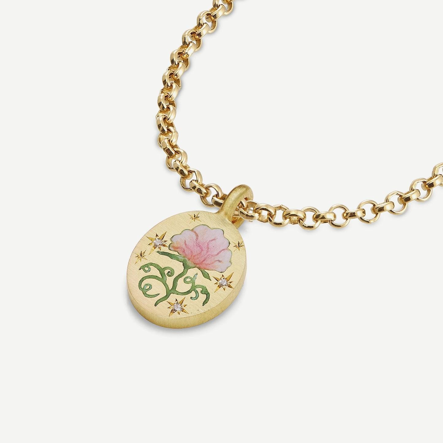 Hand Painting Light Luxury High Color Retention Pendant Necklace