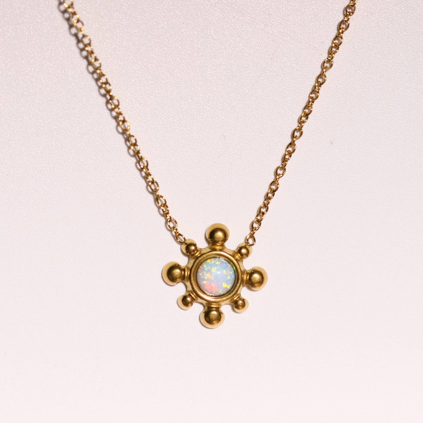 Titanium Steel High Color Retention Small SUNFLOWER Necklace