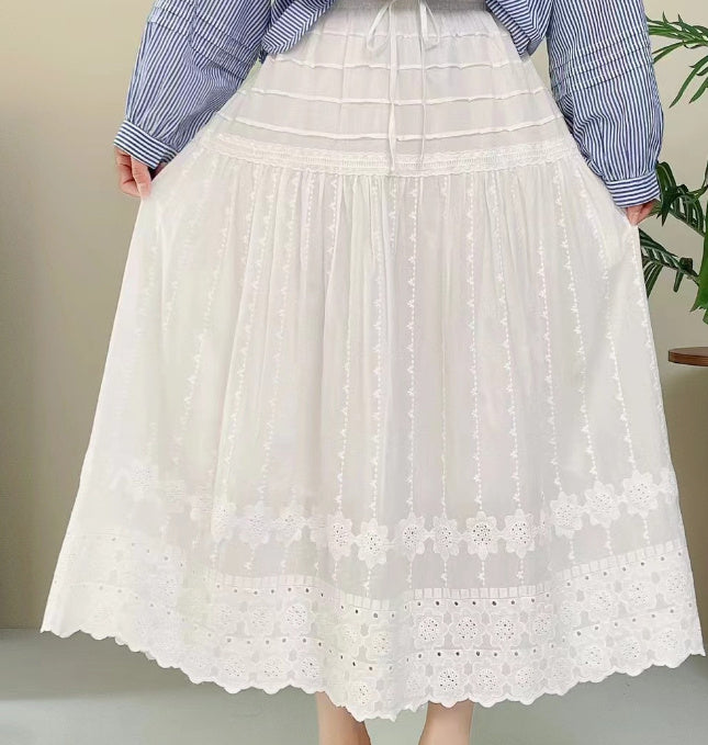 French Sweet A- Line Skirt High Waist Slimming Dress
