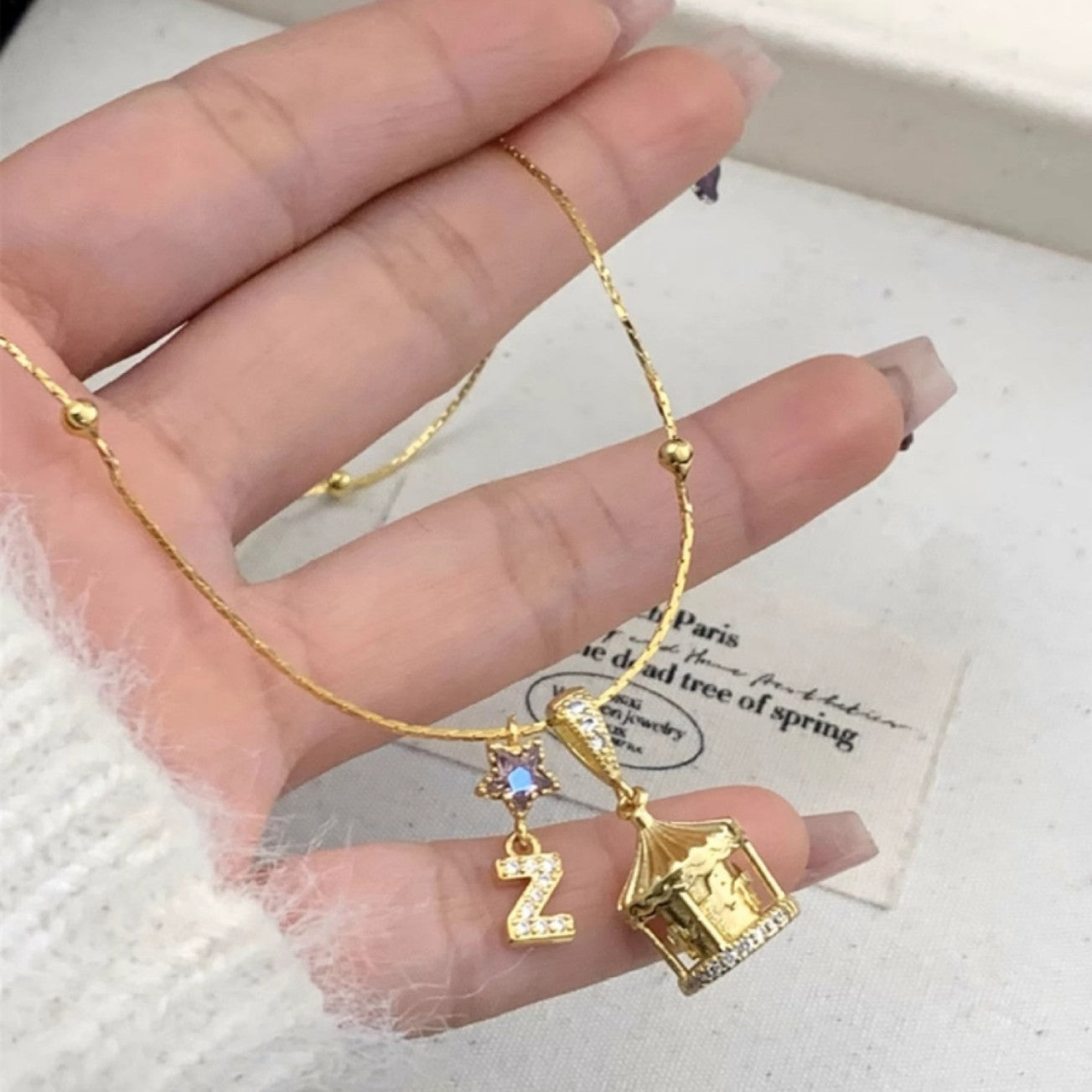 Carousel Necklace Female Sweet