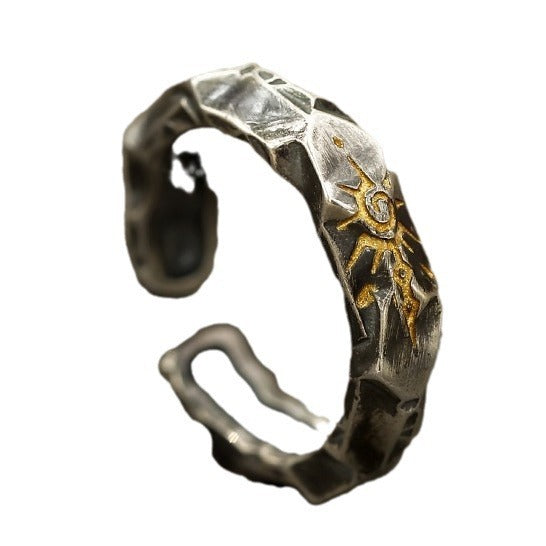 Retro Wish Stone Ring Men's Trend Multicolor